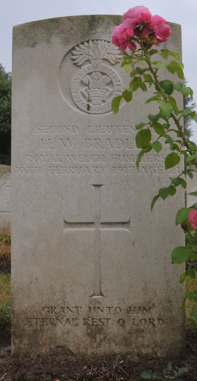 Bradley headstone at St Vaast Post