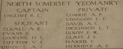 Davis inscription on Menin Gate