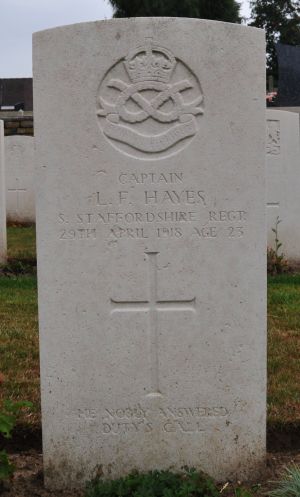 Leonard Hayes grave Beuvry